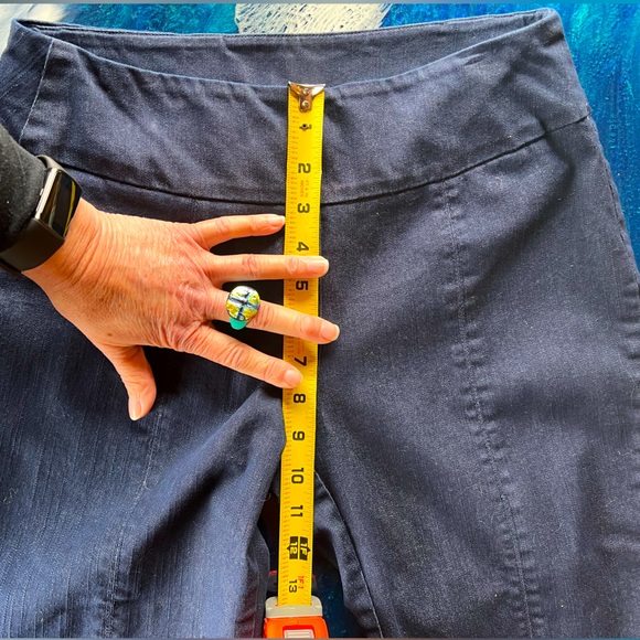 NWOT Lulu B Capri Denim Stretch Legging with Crystal Rivets Sz 4 - Picture 12 of 15